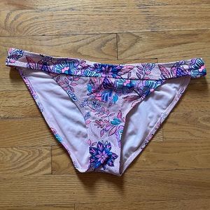 Pink/ Mulitcolor floral designed Bikini Bottoms